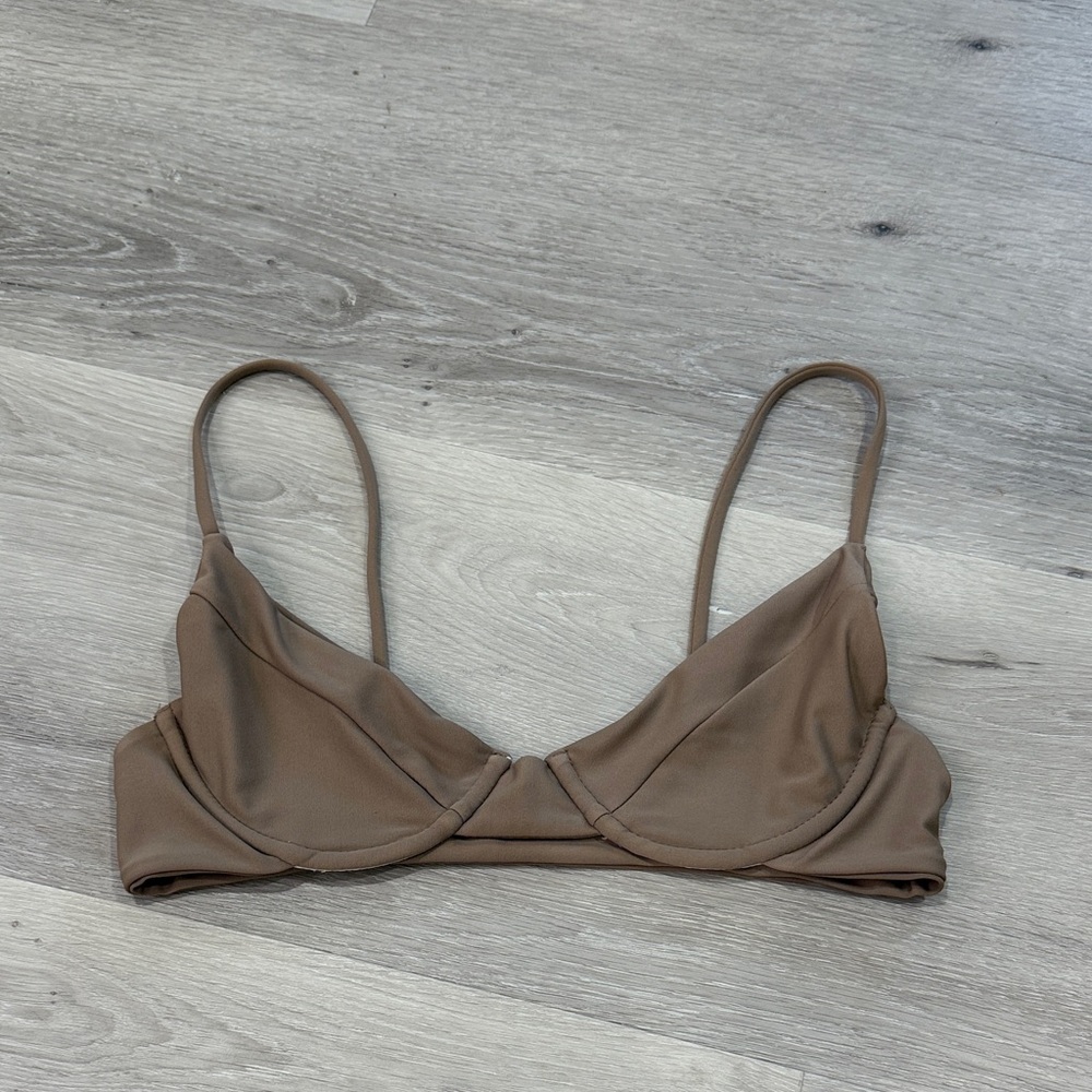 Benoa Tan/Brown Bikini Top